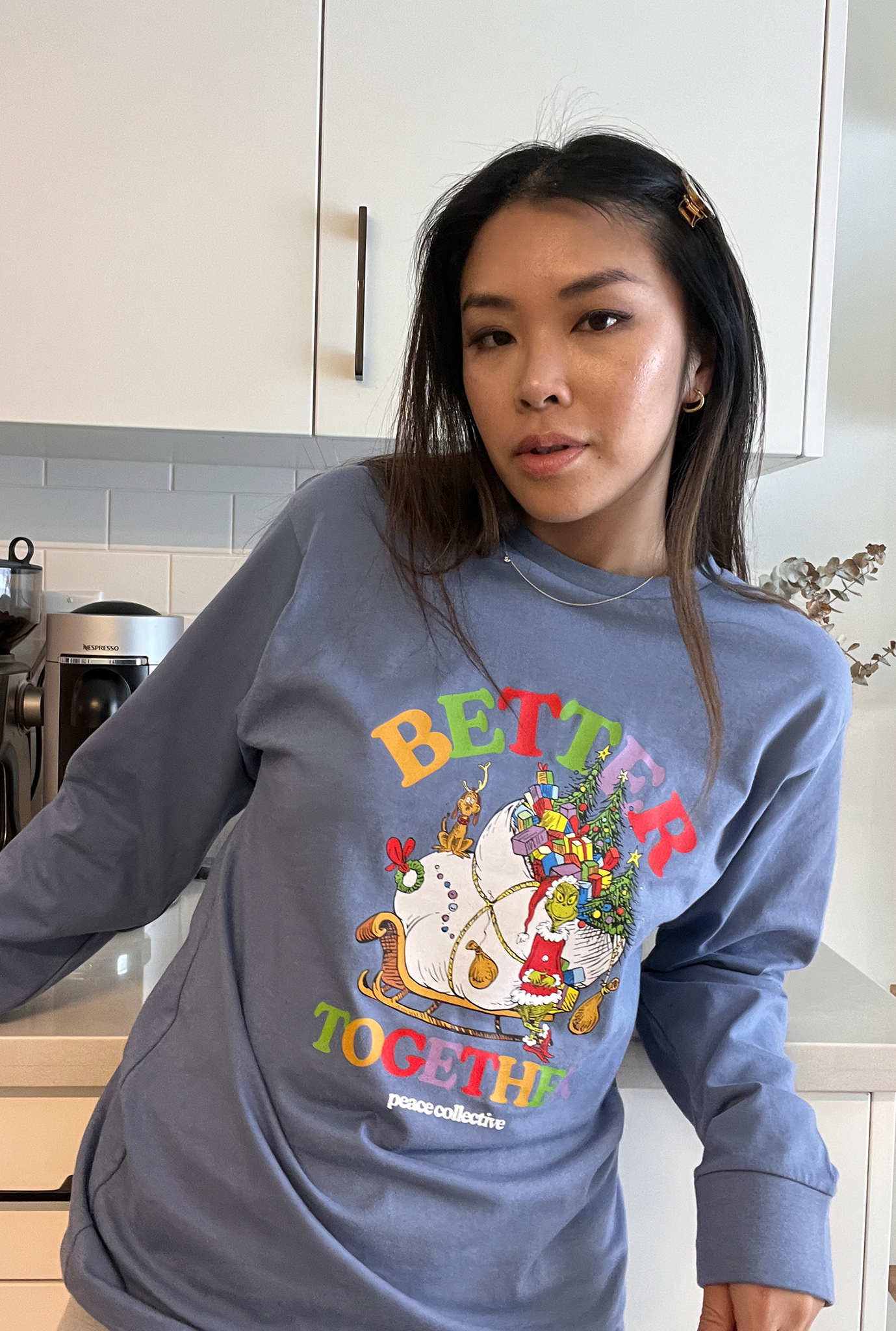 Better Together Grinch and Max Long Sleeve - Colony Blue