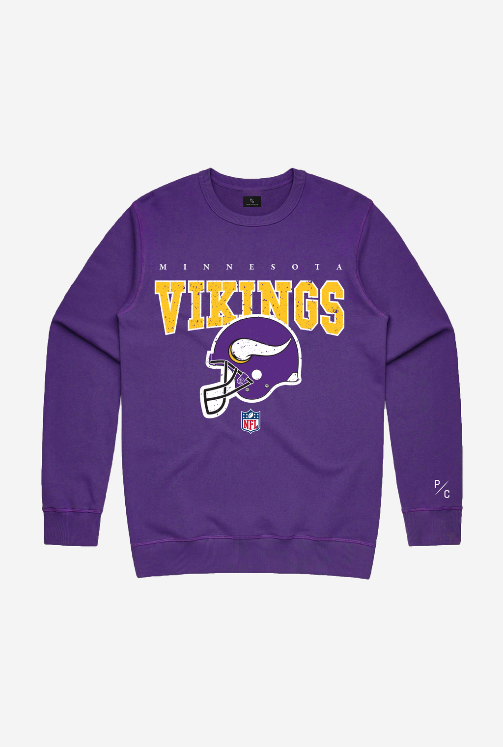 CustomCat Minnesota Vikings Retro NFL Crewneck Sweatshirt Purple / 5XL