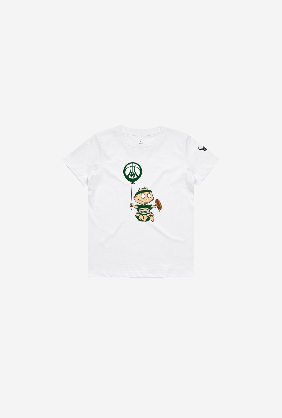 NBA x Rugrats Milwaukee Bucks Tommy Kids T-Shirt