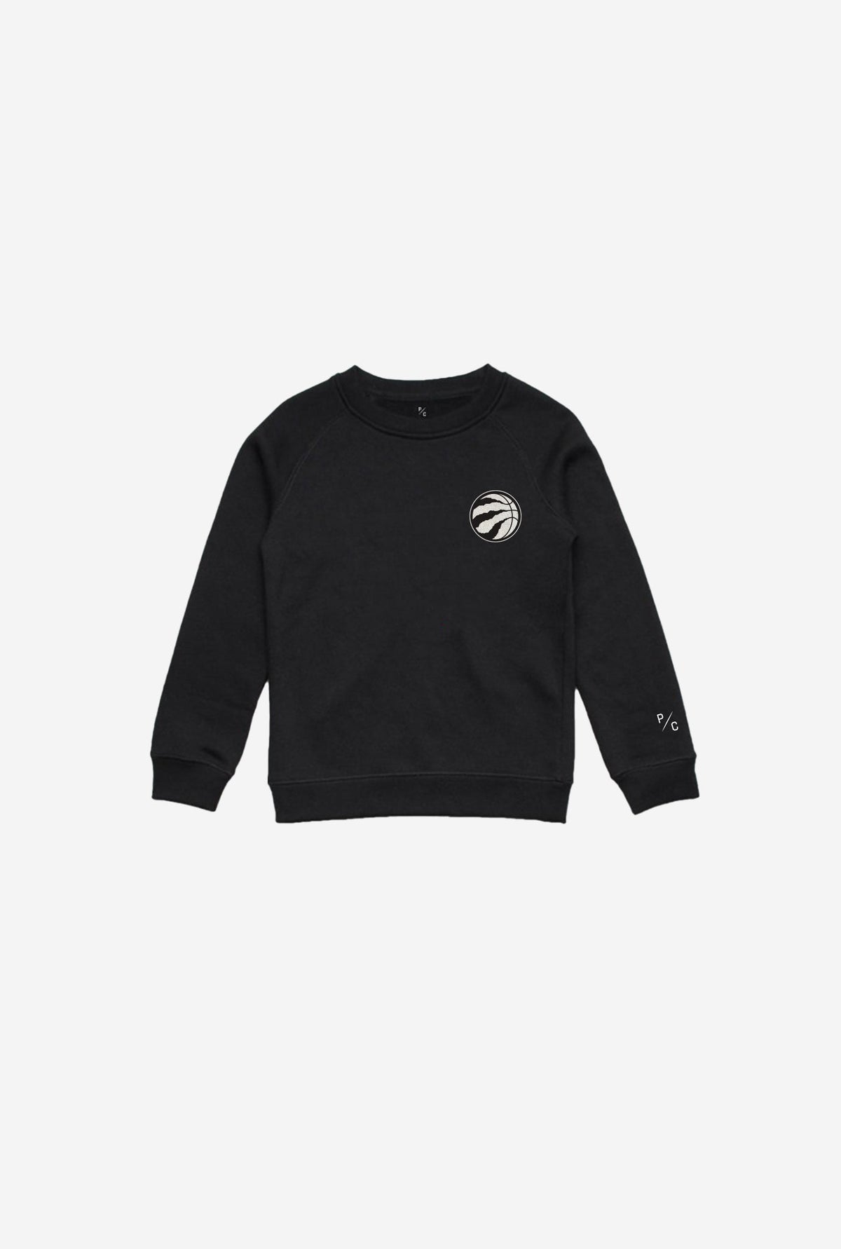 Toronto Raptors Logo Kids Crewneck - Black