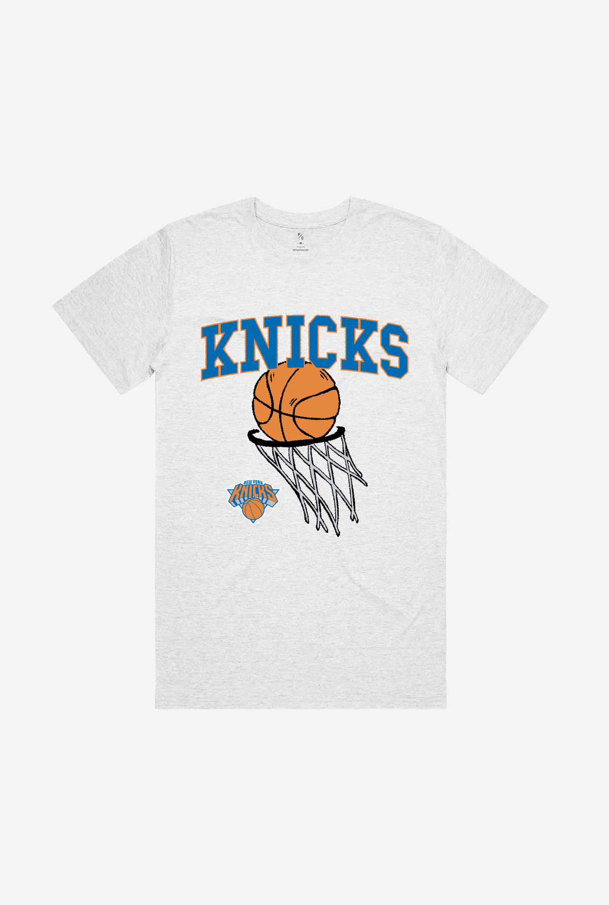 New York Knicks Netz-T-Shirt – Aschweiß