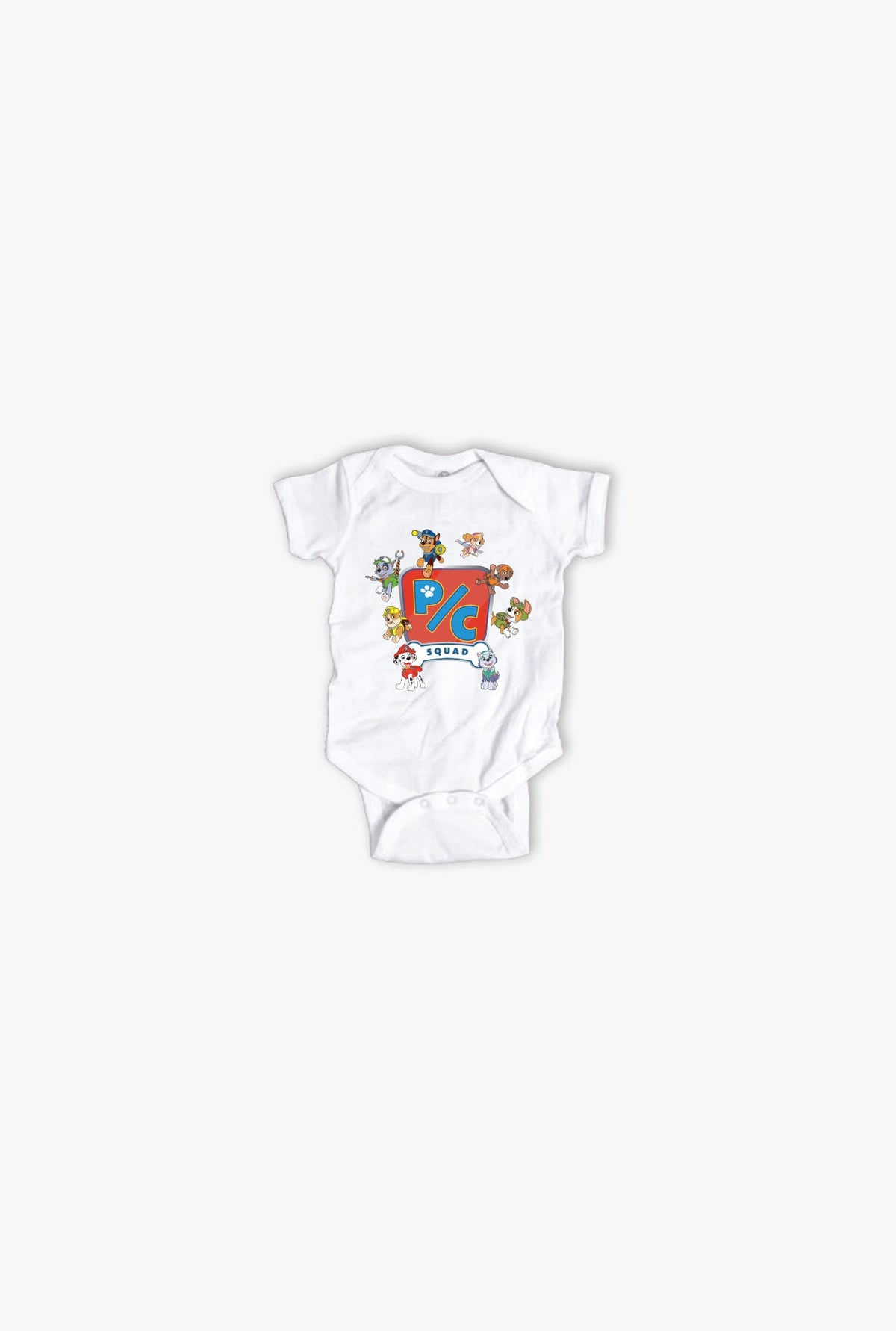 P/C x Paw Patrol Squad Short Sleeve Onesie - White