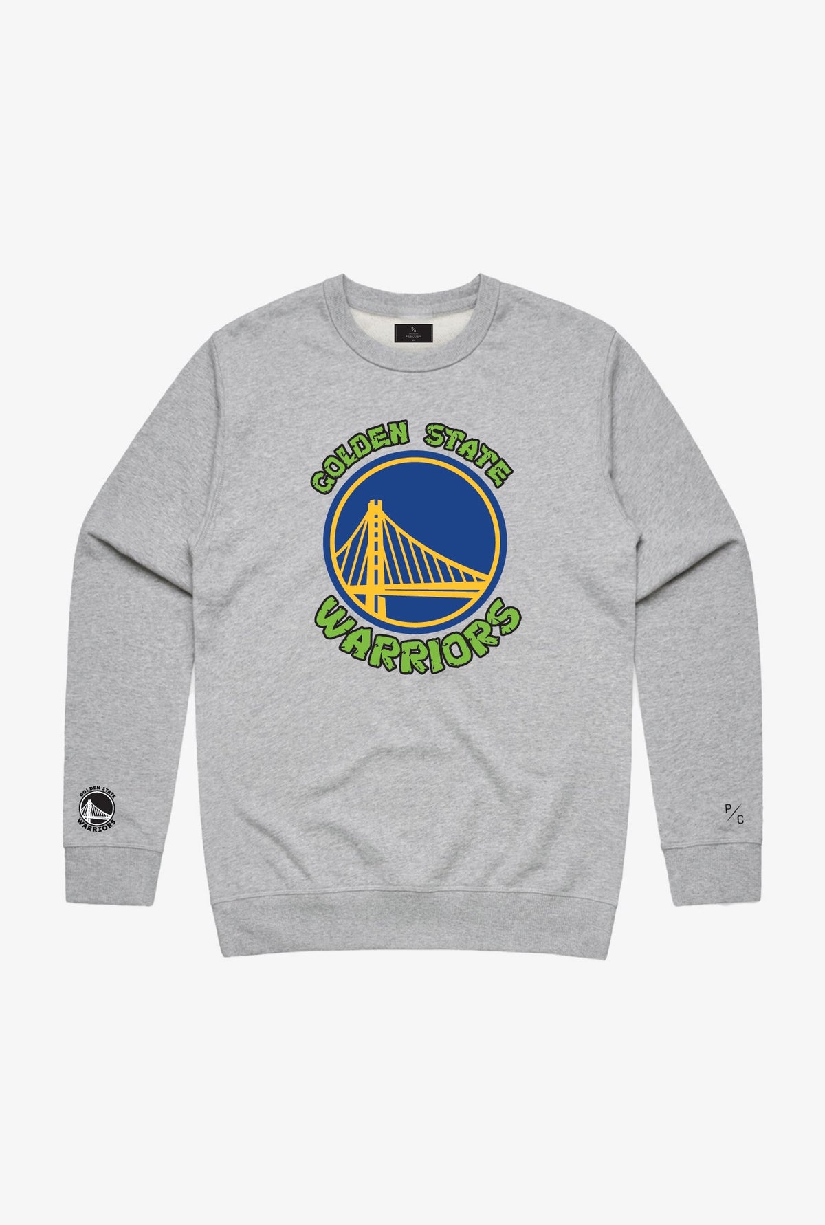 P/C x TMNT Golden State Warriors Logo Crewneck - Grey